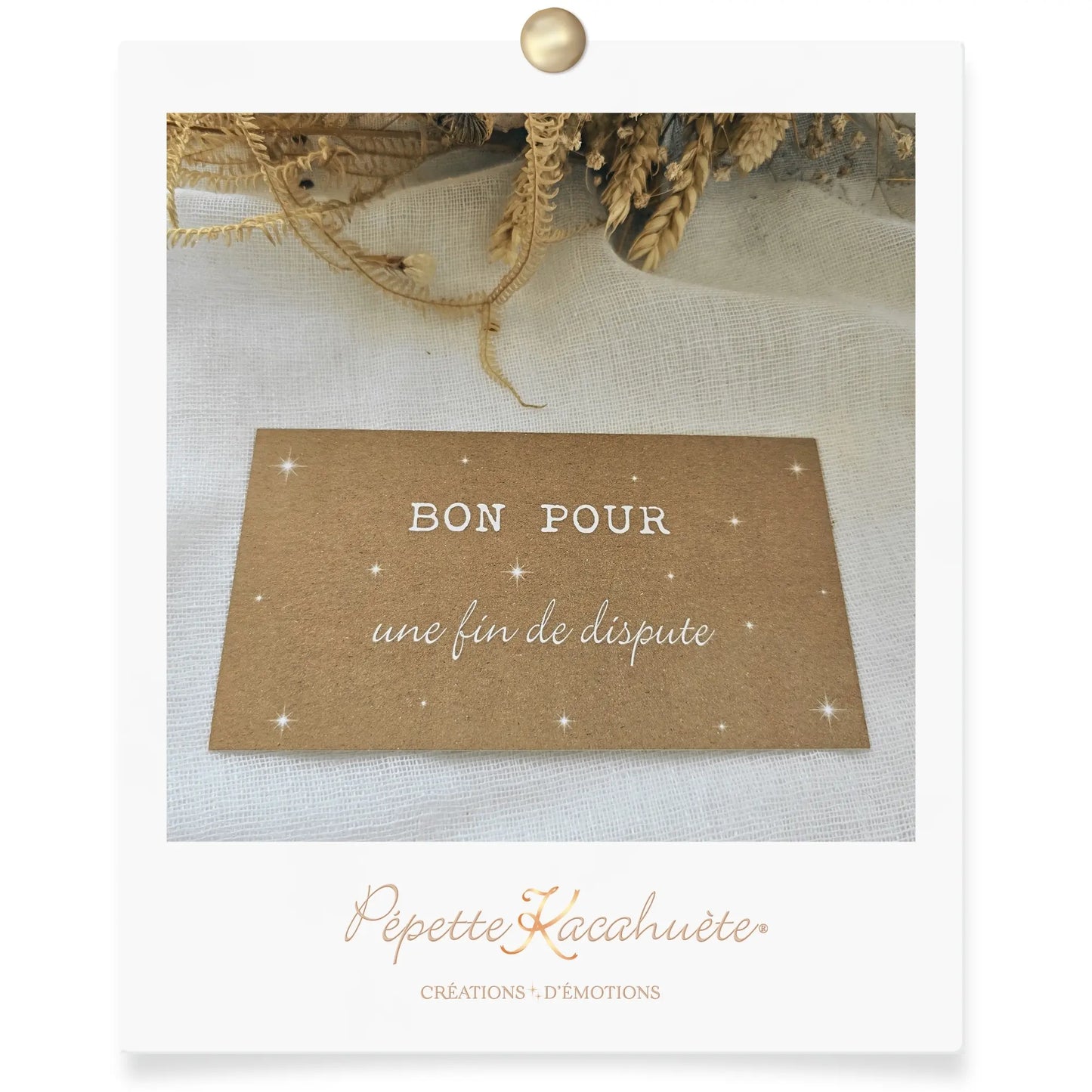 BON POUR UNE FIN DE DISPUTE