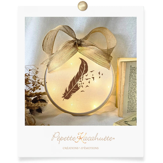 CERCLE LUMINEUX PLUME OISEAUX