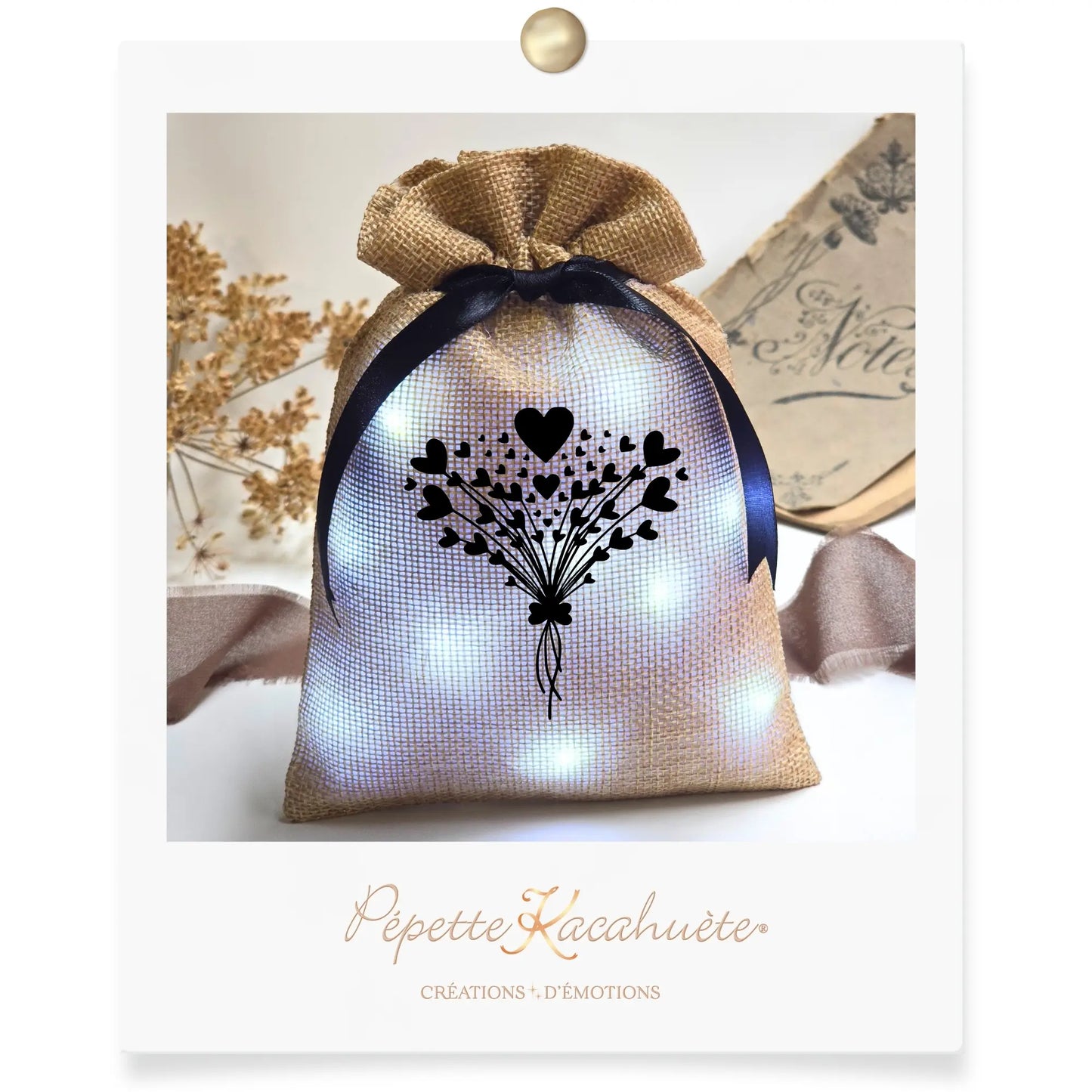 MINI POCHON LUMINEUX BOUQUET DE COEURS