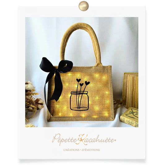 CABAS LUMINEUX BOCAL COEURS