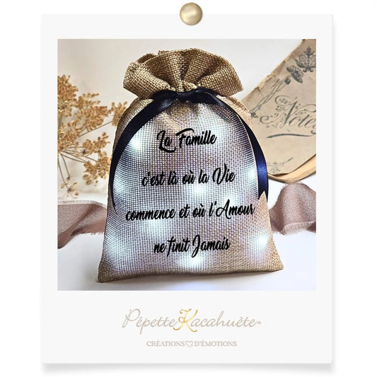 MINI POCHON LUMINEUX LA FAMILLE