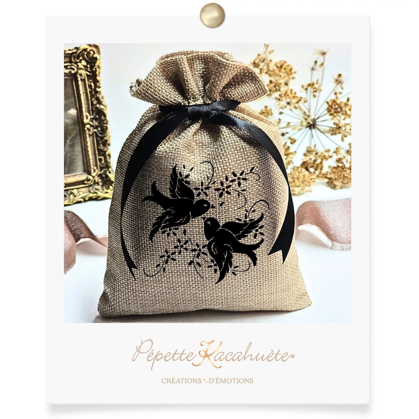 MINI POCHON OISEAUX PEPETTE KACAHUETE DECORATRICE DE DECORATIONS LUMINEUSES PERSONNALISEES VALENCE DROME