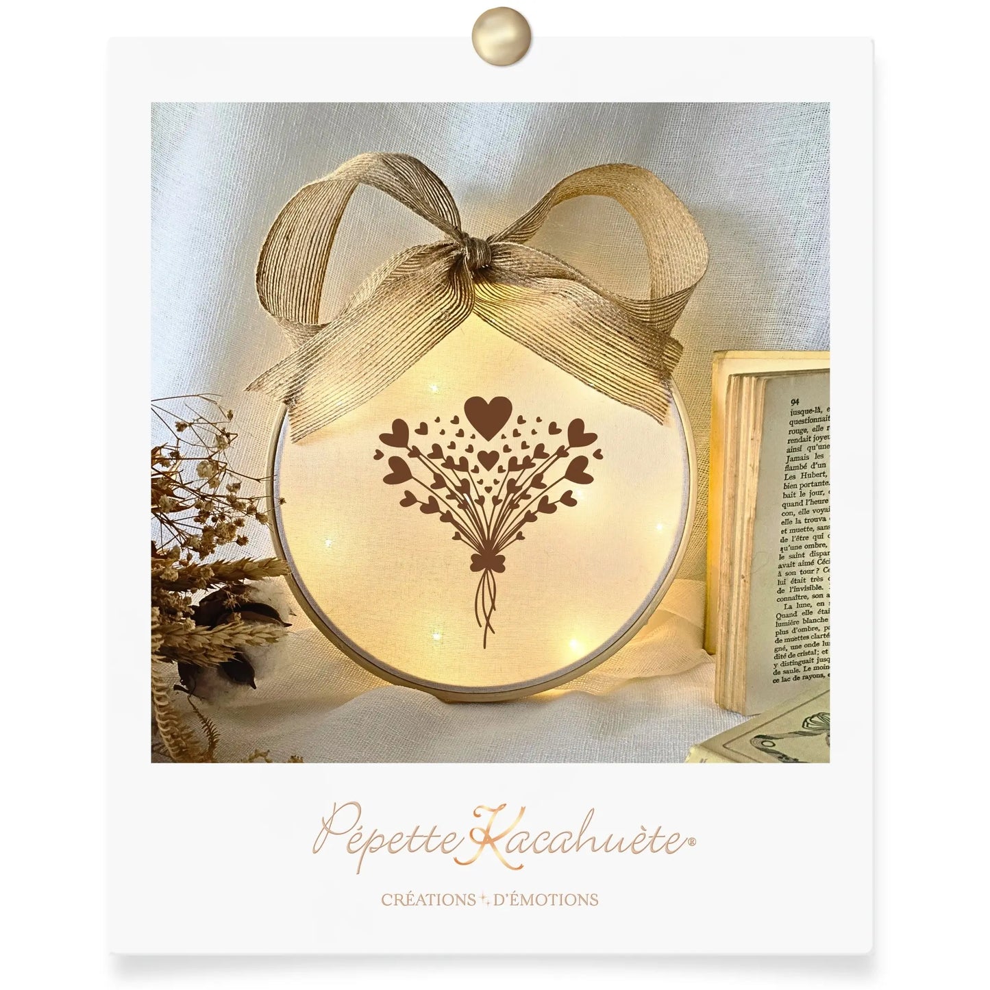 CERCLE LUMINEUX BOUQUET DE COEURS