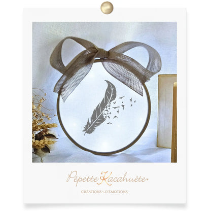 CERCLE LUMINEUX PLUME OISEAUX