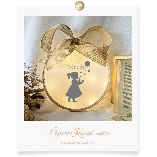 CERCLE LUMINEUX FILLETTE BULLES