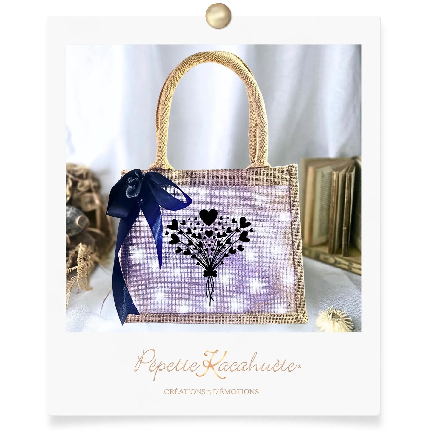 CABAS LUMINEUX BOUQUET DE COEURS