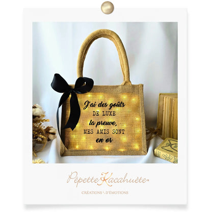 CABAS LUMINEUX AMIS EN OR