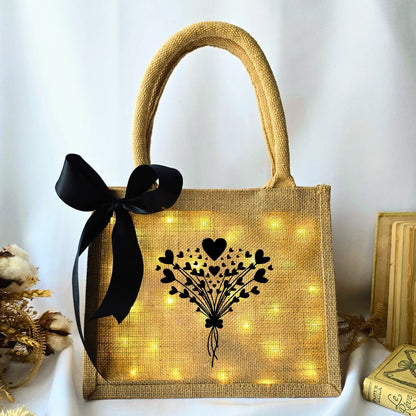 CABAS LUMINEUX BOUQUET DE COEURS