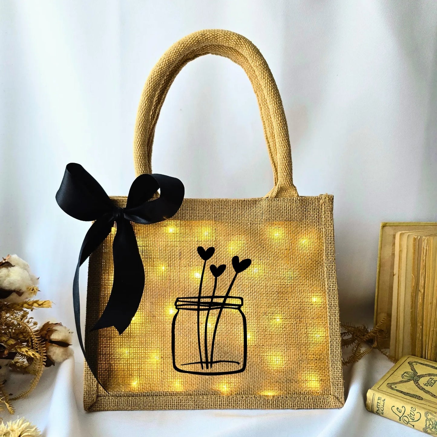 CABAS LUMINEUX BOCAL COEURS