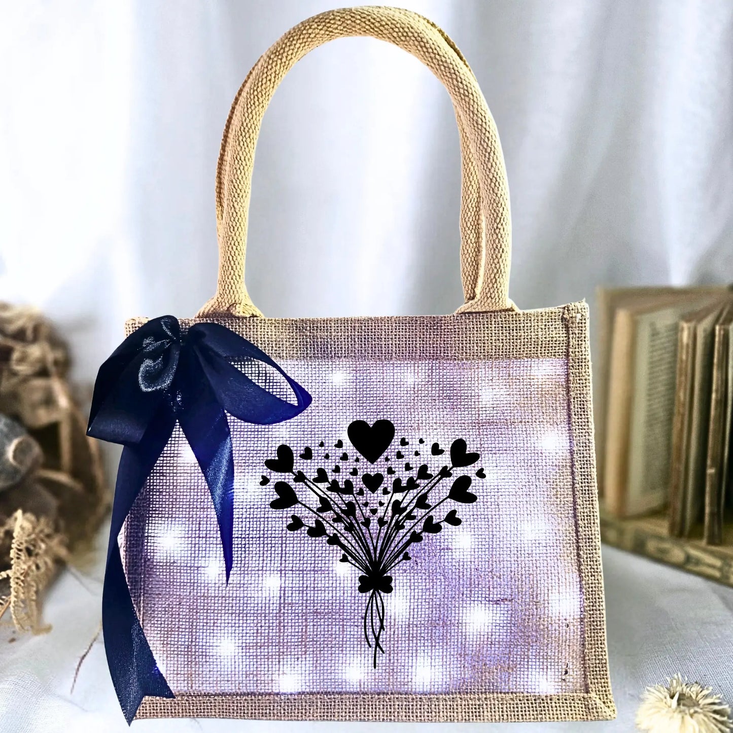 CABAS LUMINEUX BOUQUET DE COEURS