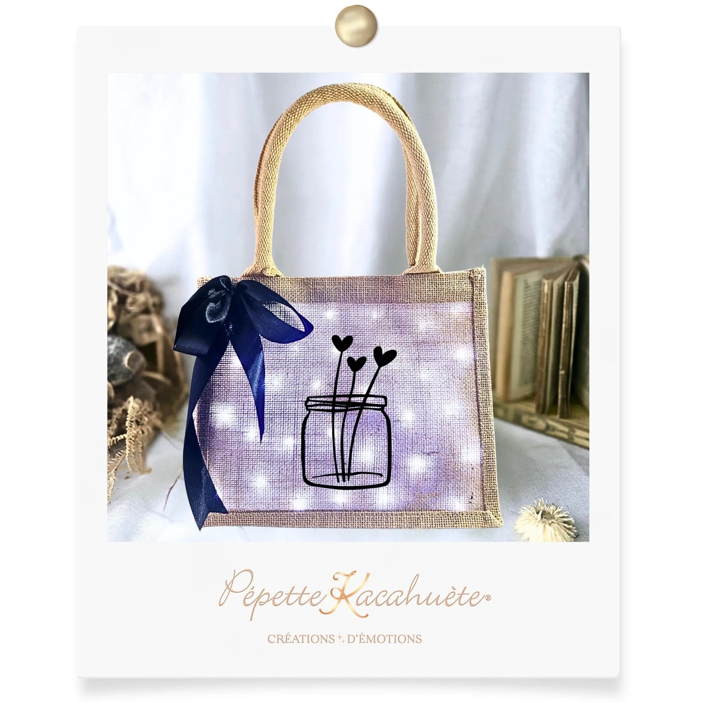 CABAS LUMINEUX BOCAL COEURS