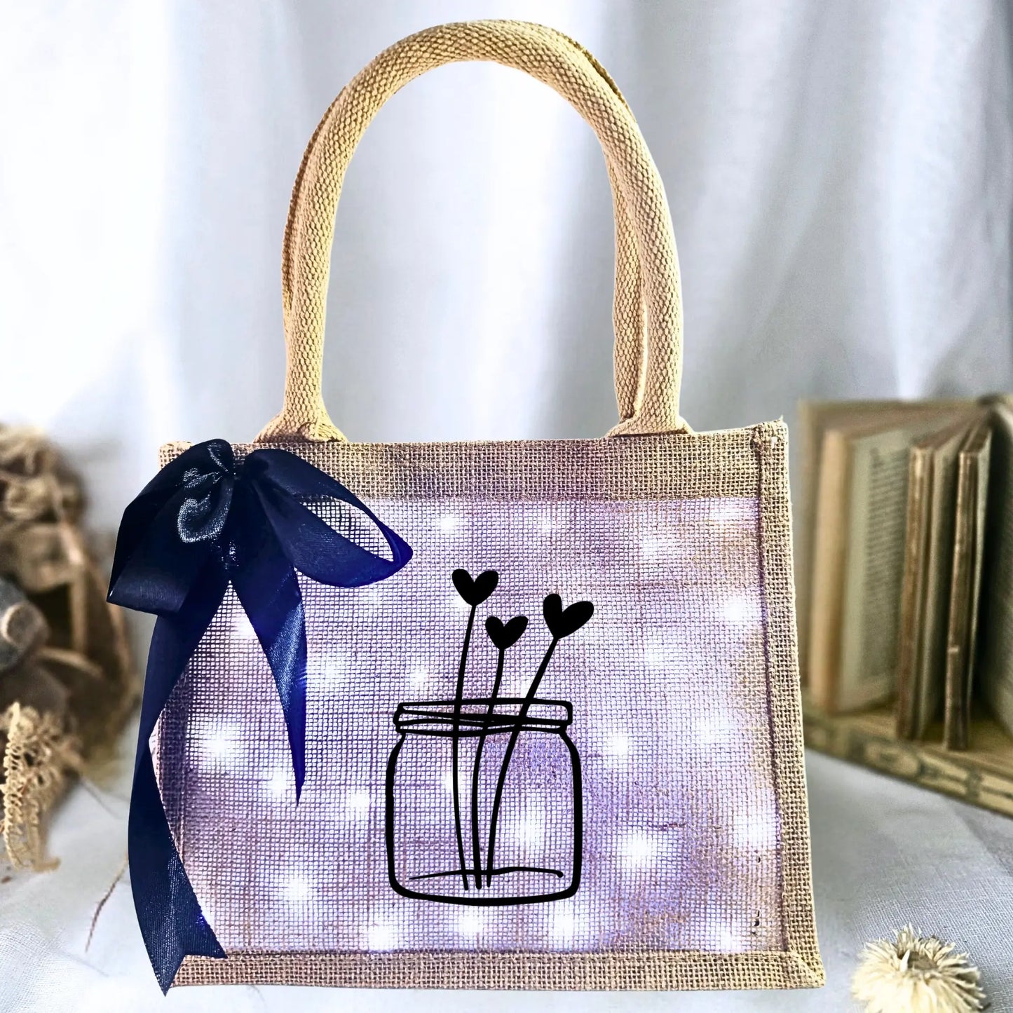 CABAS LUMINEUX BOCAL COEURS